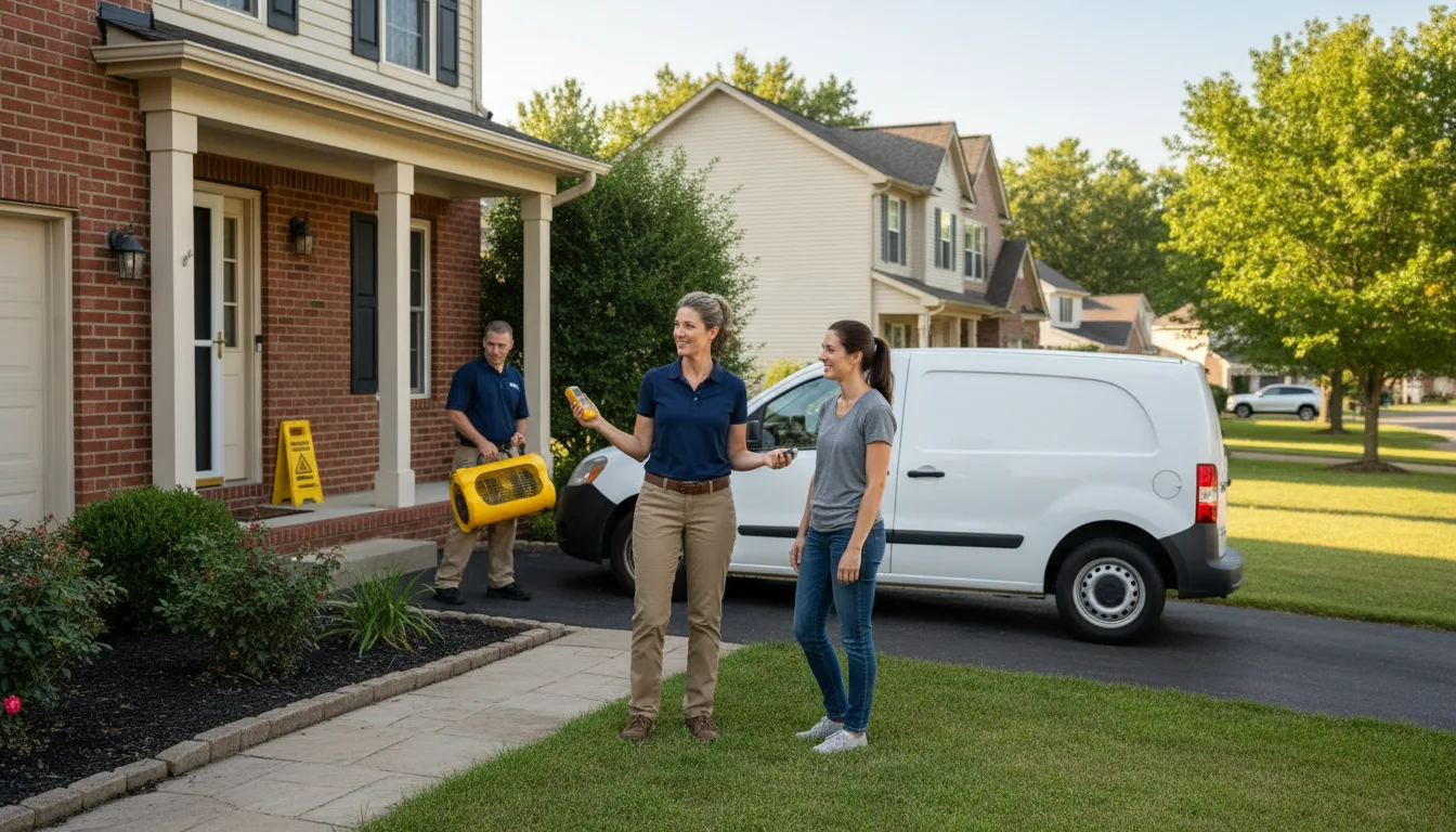 Residential water damage restoration in Keithsburg, IL
